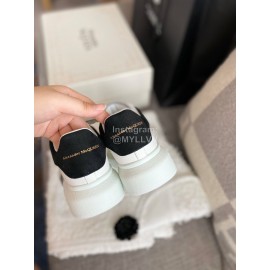 Alexander Mcqueen New Silk Leather Printed Casual Shoes For Men And Women