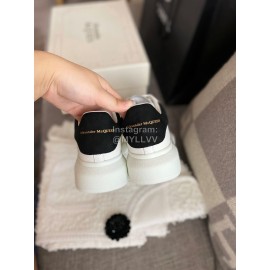 Alexander Mcqueen Fashion Silk Leather Printed Casual Shoes For Men And Women