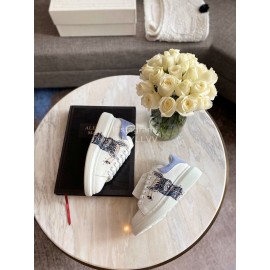 Alexander Mcqueen New Printed Silk Leather Casual Shoes For Men And Women