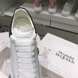 Alexander Mcqueen New Silk Leather Thick Soled Casual Shoes For Men And Women Black