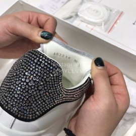 Alexander Mcqueen New Silk Leather Thick Soled Casual Shoes For Men And Women Black