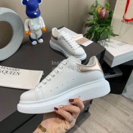 Alexander Mcqueen New Silk Leather Casual Thick Soled Shoes For Men And Women 