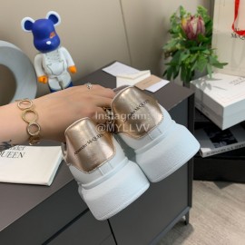 Alexander Mcqueen New Silk Leather Casual Thick Soled Shoes For Men And Women 