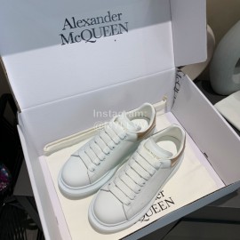 Alexander Mcqueen New Silk Leather Casual Thick Soled Shoes For Men And Women 