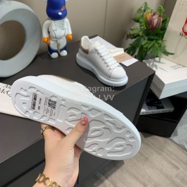 Alexander Mcqueen New Silk Leather Casual Thick Soled Shoes For Men And Women 