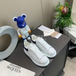 Alexander Mcqueen Silk Leather Casual Thick Soled Shoes For Men And Women 