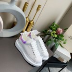 Alexander Mcqueen Silk Leather New Casual Thick Soled Shoes For Men And Women 