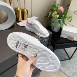 Alexander Mcqueen Silk Leather New Casual Thick Soled Shoes For Men And Women 