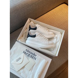 Alexandermcqueen Cowhide Lace Up Sneakers For Men And Women Black