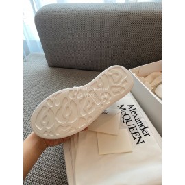 Alexandermcqueen Cowhide Lace Up Sneakers For Men And Women Black