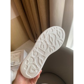 Alexandermcqueen Cowhide Lace Up Sneakers For Men And Women Pink