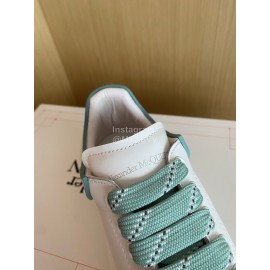 Alexandermcqueen Cowhide Lace Up Sneakers For Men And Women Green