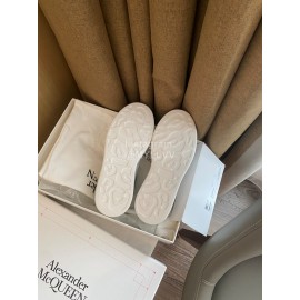 Alexandermcqueen Cowhide Lace Up Sneakers For Men And Women Green