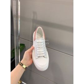 Alexandermcqueen Classic Canvas Shoes With Thick Soles For Men And Women Pink