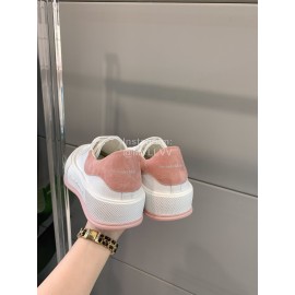 Alexandermcqueen Classic Canvas Shoes With Thick Soles For Men And Women Pink