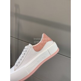 Alexandermcqueen Classic Canvas Shoes With Thick Soles For Men And Women Pink