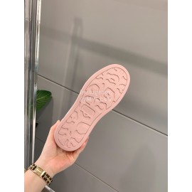 Alexandermcqueen Classic Canvas Shoes With Thick Soles For Men And Women Pink