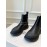 Alexandermcqueen Leather Thick Soles Chelsea Boots For Men And Women Black