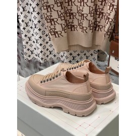 Alexandermcqueen Thick Soles Canvas Shoes For Men And Women Apricot
