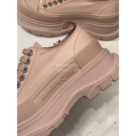 Alexandermcqueen Thick Soles Canvas Shoes For Men And Women Apricot