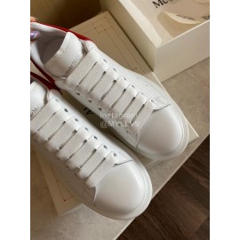 Alexandermcqueen Fashion Leather Lace Up Casual Sneakers Red