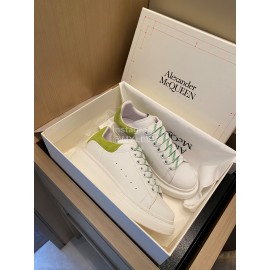 Alexandermcqueen Fashion Leather Lace Up Casual Sneakers Green