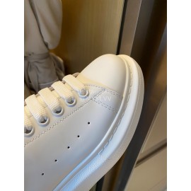 Alexandermcqueen Fashion Leather Lace Up Casual Sneakers Dark Green