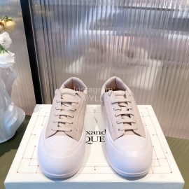 Alexandermcqueen Fashion Thick Soled Lace Up Casual Shoes For Men And Women Beige