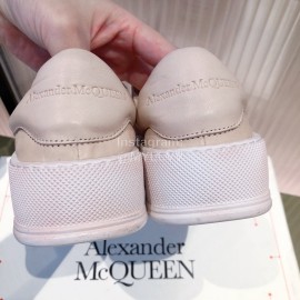 Alexandermcqueen Fashion Thick Soled Lace Up Casual Shoes For Men And Women Beige