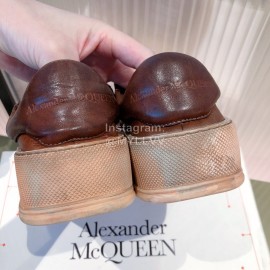 Alexandermcqueen Fashion Thick Soled Lace Up Casual Shoes For Men And Women Brown