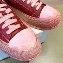 Alexandermcqueen Fashion Thick Soled Lace Up Casual Shoes For Men And Women Red