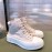 Alexandermcqueen Fashion Lace Up High Top Casual Shoes For Men And Women Beige