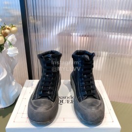Alexandermcqueen Fashion Lace Up High Top Casual Shoes For Men And Women 