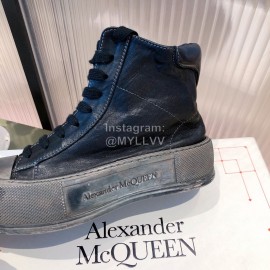 Alexandermcqueen Fashion Lace Up High Top Casual Shoes For Men And Women 