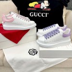 Alexandermcqueen Silk Cowhide Casual Sneakers For Men And Women Purple