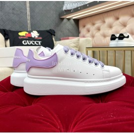 Alexandermcqueen Silk Cowhide Casual Sneakers For Men And Women Purple
