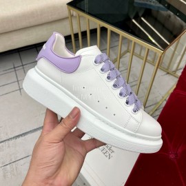 Alexandermcqueen Silk Cowhide Casual Sneakers For Men And Women Purple