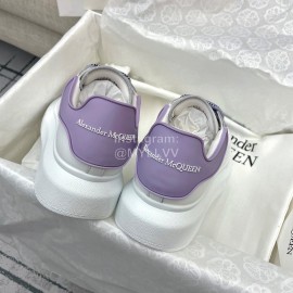 Alexandermcqueen Silk Cowhide Casual Sneakers For Men And Women Purple