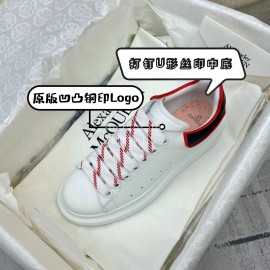 Alexandermcqueen Silk Cowhide Casual Sneakers For Men And Women Gray