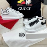 Alexandermcqueen Silk Cowhide Casual Sneakers For Men And Women White