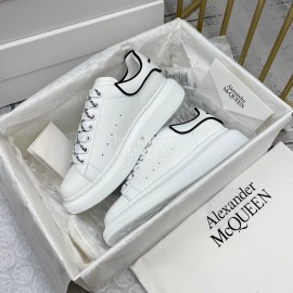 Alexandermcqueen Silk Cowhide Casual Sneakers For Men And Women White