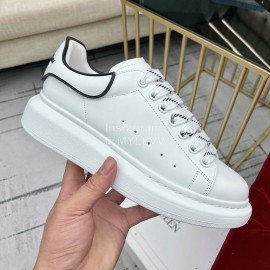 Alexandermcqueen Silk Cowhide Casual Sneakers For Men And Women White