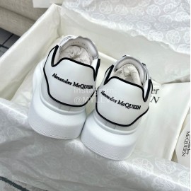 Alexandermcqueen Silk Cowhide Casual Sneakers For Men And Women White