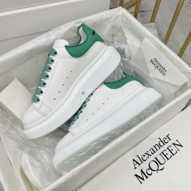 Alexandermcqueen Silk Cowhide Casual Sneakers For Men And Women Green