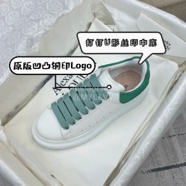 Alexandermcqueen Silk Cowhide Casual Sneakers For Men And Women Green