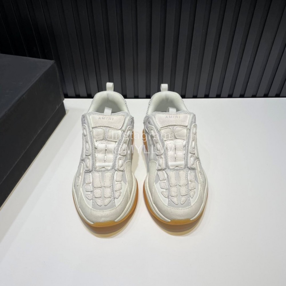 Amiri Leather Mesh Lightweight Sneakers For Men White