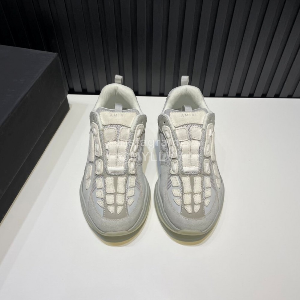 Amiri Leather Mesh Lightweight Sneakers For Men Gray