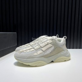 Amiri Leather Mesh Lightweight Sneakers For Men Gray