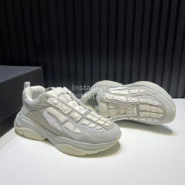 Amiri Leather Mesh Lightweight Sneakers For Men Gray