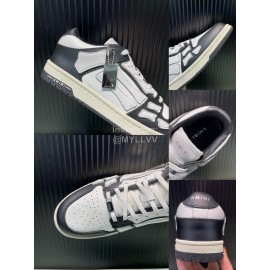 Amiri Breathable Leather Sneakers For Men And Women Black